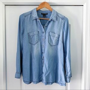 A Pea in the Pod Chambray Maternity shirt